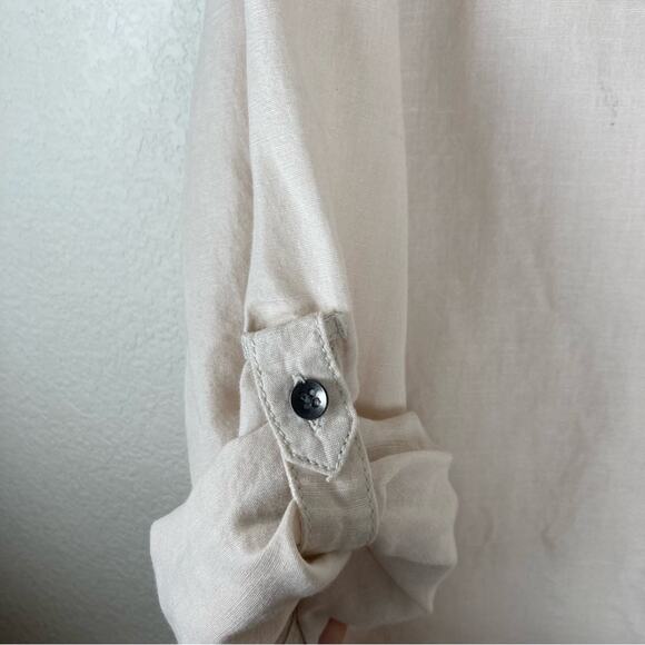 INC International Concepts Men’s L 55% linen/45% cotton, buttondown shirt - Picture 5 of 10